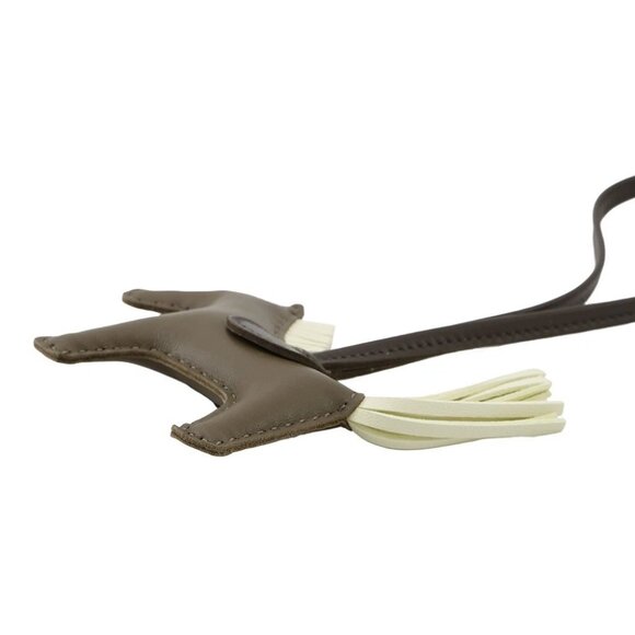 HERMES Rodeo Size PM Lambskin Etoupe/Jaune Milton/Rouge Sellier - Picture 2 of 4